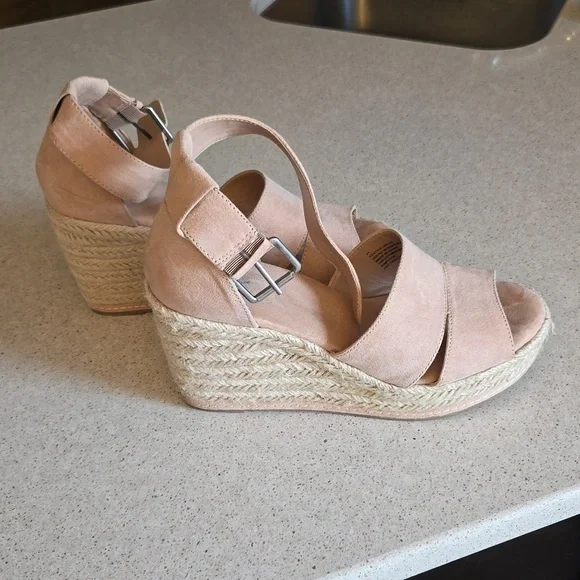 Open Toe Ankle Strap Espadrilles Wedges - Picture 3 of 8